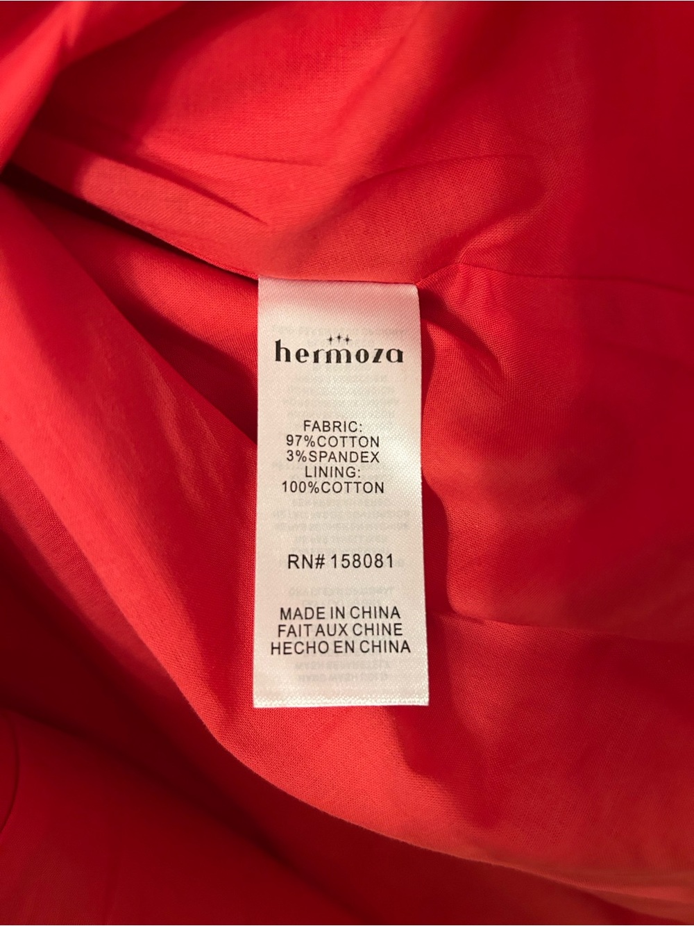 Hermoza Red Shirt Dress with Tie Waist - Picture 7 of 7